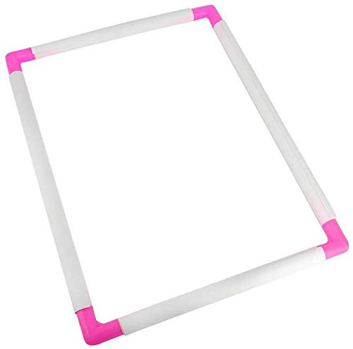 3 Clip-Rahmen für Stickerei, quadratischer Rahmen, Stickrahmen, Kreuzstich, für Stickereien, Quilten, Nadelspitze, Seidenmalerei, 5 Größen, plastik, rose, 40 x 60 cm