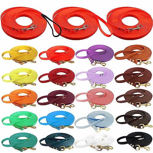 bio-leine Biothane Schleppleine 19mm 1-30m, mit/ohne Handschlaufe für mittlere bis große Hunde | 30 Farben, schmutz- und Wasserabweisende Hundeleine I individuell anpassbar