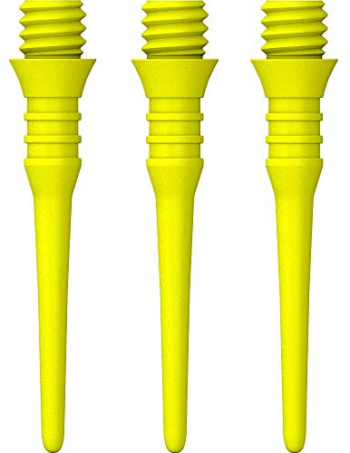 Mission Darts Titan Pro X9162 - Punte per freccette con punta morbida, in plastica, 2BA, confezione da 50, colore: Giallo neon
