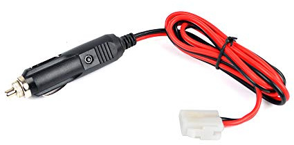 UAYESOK Mobile Transceiver Car Charger Cable Car Radio Power Cord 12V DC Power Cigarette Lighter with LED Lights for Kenwood Icom Yaesu Mobile Radio