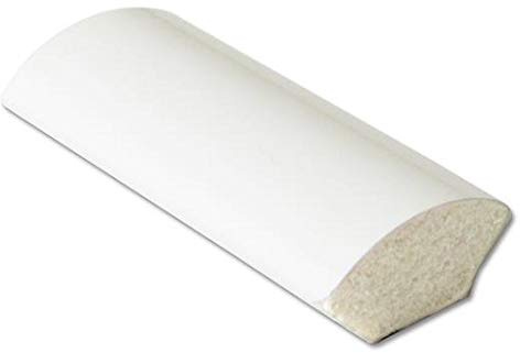uPVC Plastic Quadrant Trim - Window/Tile Beading - 17.5mm x 1m Length - White
