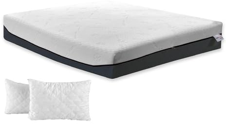 ITALYMATERASSI Materasso Matrimoniale TEK 160x195 cm in Memory Foam e Molle Insacchettate con 2 Cuscini, Alto 24 cm, Dispositivo Medico Detraibile, Made in Italy