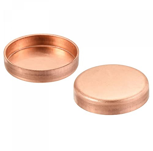 sourcing map 2er Pack Kupfer Endkappe Steckverbindung für Wasserleitung Sanitär 28.6mm(1.12)
