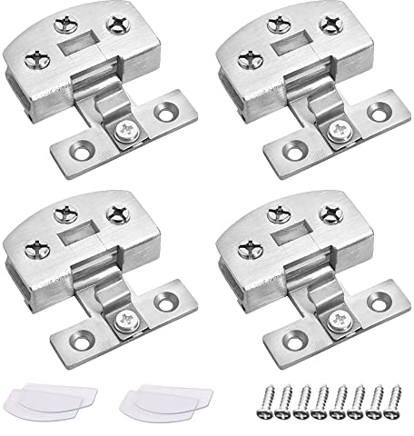 Hazrcvr Cerniere per Porte in Vetro 4 Pezzi Cerniera in Vetro in Lega di Zinco Morsetto per Bagno Supporto Vetro Morsetto Porta di Vetro Doccia Morsetti Ricambio per Cerniera con Viti