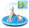 Nobleza Piscina para Perros Grandes, D140cm/55in Piscina Plegable para Perro, Splash Pad Perro, Espesar 0.55mm, Antideslizante Tapete de Juegos de Agua, Juguete de Verano para Jardín al Aire Libre