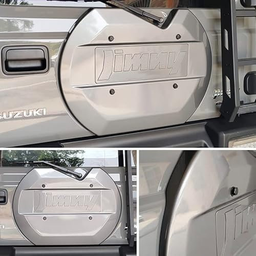 ALIEDA Auto Reserveradabdeckung Reifencover Radhülle Kompatibel für Suzuki Jimny JB64 Sierra JB74W 2019 2020 Bezug für Reserverad Außen Mithelfer,Grey