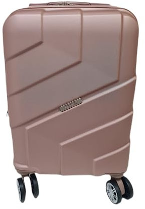 COVERI COLLECTION Trolley rigido utilizzabile come bagaglio a mano, approvato dalla maggior parte delle compagnie aeree low cost, 55 cm, ESPANDIBILE!! Misure 55 x 40 x 20 cm (ROSA GOLD)