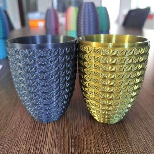 CC3D Seide Zweifarbig PLA Filament Schwarz Gold 1,75mm 1KG 3D Drucker Filament Zweifarbiges PLA Glänzendes Metallic 3D Druck Material Schwarz Gold Metall