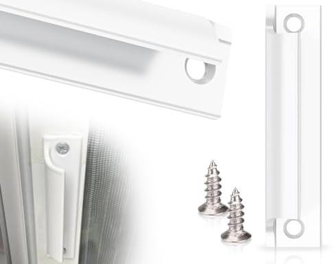KAPSING Türgriff Balkontür, Aluminiumlegierung Möbelgriff, Türgriff Terrassentür Außen, Schrankschubladengriff, für Fenster Glastüren Schubladen Balkontür(Weiß)