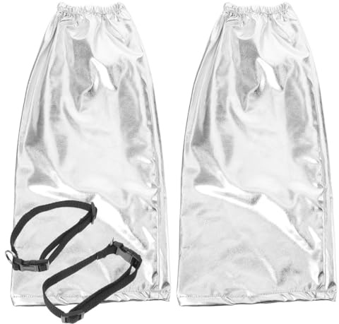 CALLARON Silberne Stulpen Damen Beinwärmer Für Frauen Mit Gürteln Elastische Leg Warmers Für Winter Kühl Und Dekorativ Für Streetwear 1 Paar