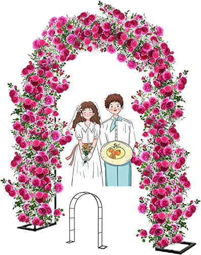 Arche Jardin pour Rosiers Plantes Grimpantes, Metal Arceau à Rosiers, Arche de Rosiers Vigne Mariage, Pergola Tonnelle de Jardin, Intérieur Extérieur Décoration de Fête,300x220x40CM