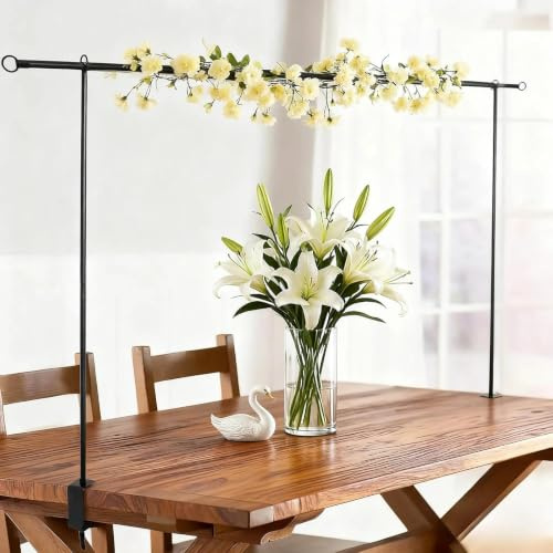 Over The Table Rod Stand with Clamps, Adjustable Table Balloon Arch Stand