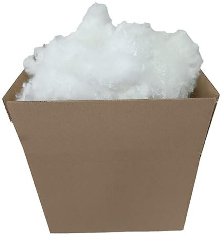 TiborTex Füllwatte 6 kg Kissenfüllung waschbar Füllmaterial Bastelwatte Polyesterhohlfaser extra flauschig Stopfmaterial