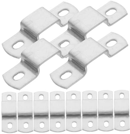 OSALADI 12pièces U-bracket Square Tube Clamp Mounting Bracket Acier Inoxydable Colliers Support De Tuyau Fixes Pour Usage Intérieur Et Extérieur Installation Facile Et Stabilité Renforcée