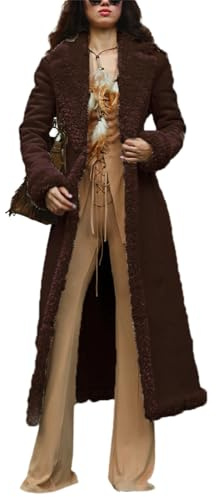 Manteau D'hiver Pour Femme Veste Longue Et Chaude Manteau En Laine Veste En Peluche Manteau Matelassé En Polaire Veste En Simili Cuir Veste Misaison Automne Hiver Manches Longues Manteau Ample