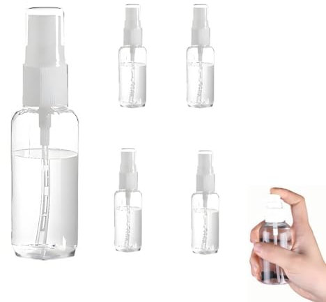 MATSOONY 20ml Spray Bottles Set of 5, Nasal Spray Bottle, 20ml Spray Bottles, Travel Spray Bottle Mini, Mini Travel, Transparent Plastic Fine Mist