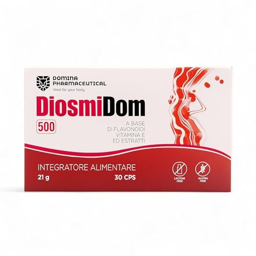 DIOSMINA 500 mg – 30 CPR - Diosmina Esperidina, Circolazione Gambe - Integratore Microcircolo Gambe per Vene Varicose – Capillari Rotti - Formula Potenziata Made in Italy