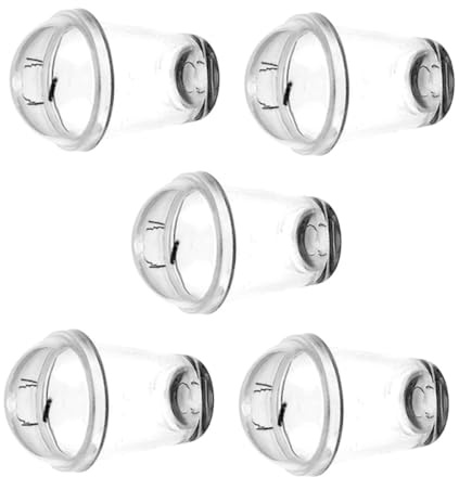 Beaupretty Mini Tazas de Café en Miniatura Transparentes Tapa de Paja, Tamaño Pequeño, Accesorios para Casas de Muñecas, Decoración para Fotografía y Uso en Mini Casas, Pack de 5 Piezas