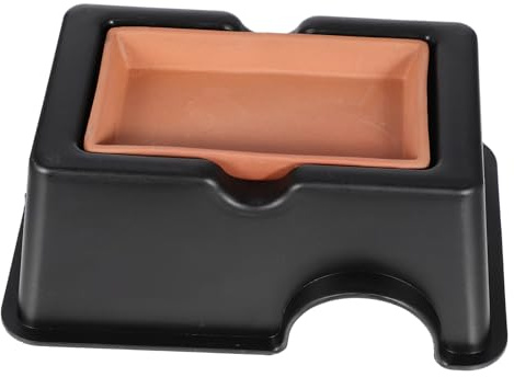 BAZEITFLOW Escondite para Reptiles Multiuso de Abs Textura Dura para Terrario Reptiles y Lagartos Comedero de Cerámica Adecuado y Anfibios