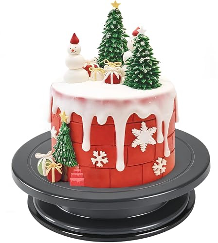 ARVINKEY Cake Turntable Stand, 11 Inch Rotating Cake Stand Revolving Cake Stand for Cake, Baking, Pastry ,Cupcake Decorating Supplies,Grey