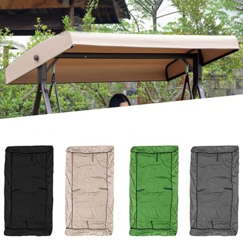 Wasserdichtes Ersatzdach für Veranda-Schaukel, 190,5 x 119,4 cm und 213,3 x 121,9 cm, UV-beständiges Sonnenschutz, Markisenabdeckung für Außenbereich, Garten und Terrasse, Grau 210,8 x 121,9 x 22,9 cm