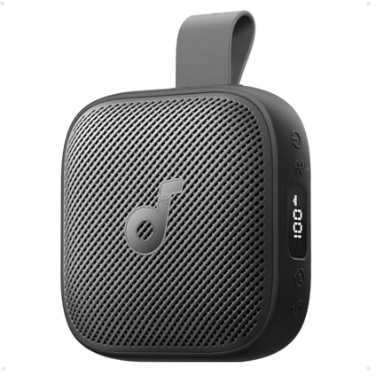 Soundcore Boom Go 3i Portable Bluetooth Speaker by Anker, 15W Punchy Sound, 24H Playtime, IP68, BassUp 2.0, Emergency Charging, Bluetooth 6.0, Waterproof Speaker for Hiking/Cycling/Camping (Black)