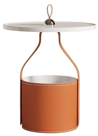 LINKIO Mesa Auxiliar Rústica Mesita de Noche sofá Cuero con Forma Silla Montar, pequeña, Redonda, Ligera, Lujo, Moderna, Creativa, artística, Esquina Mesa Auxiliar para Sala De Estar