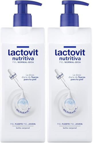 Lactovit - Leche Corporal Protectora Activit con Lactobacillus de Absorción Inmediata, 48 Horas de Nutrición y Protección, Apta para Pieles Normales - 400 ml (Paquete de 2)