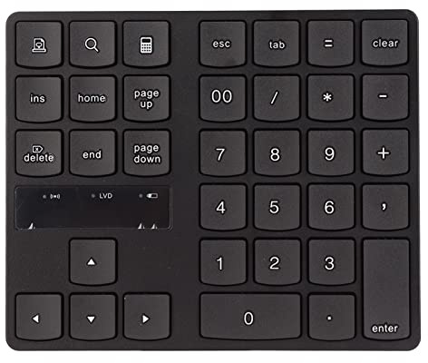2,4G Wireless 35 Tasten Ziffernblock Leiser Betrieb für Home Office, Unterstützt,