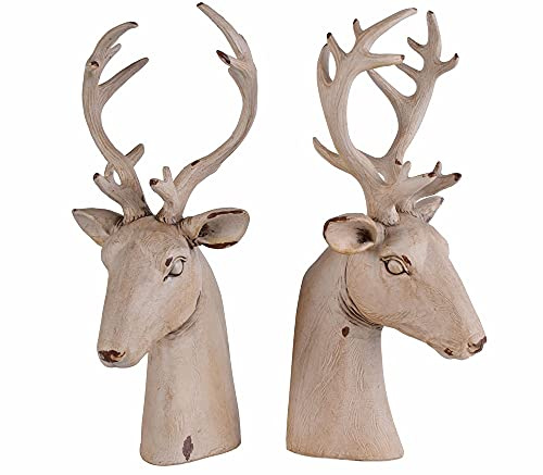 Buchstützen Hirsch Hirschfigur 2er Set Hirschgeweih Buchständer Hirschkopf cw150 Palazzo Exklusiv