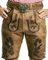 SYMPHONIE WESTERWALD Bayerische Herren Trachten Lederhose mit Trachtengürtel + Hosenträger, speckig, antik Look, braun, Gr. 50