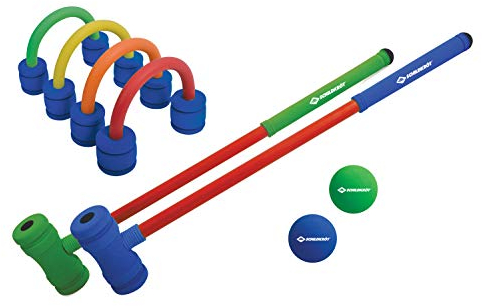 Schildkröt Soft Croquet Set für Kinder - Krocket-Spiel aus Schaumstoff für drinnen & draußen - 2 Schläger, 2 Bälle & 4 Tore - Spielspaß ab 3 Jahren