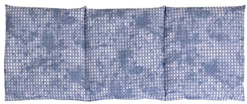 GIRAFFENLAND Bio-Dinkelkissen 20x50cm groß 3-Kammer used-look grau-blau. Wärmekissen, Körnerkissen
