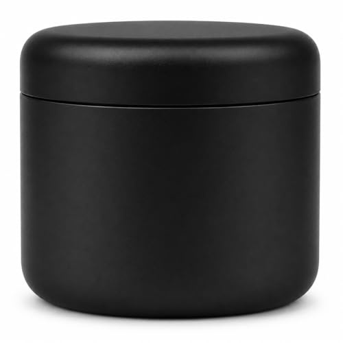 JCASE Aluminium Aufbewahrungsdose Groß Ø55 x 46 mm – luftdicht & wasserdicht mit Dichtungsring – UV-geschützte Metalldose für Tee, Kräuter, Gewürze & Tabletten