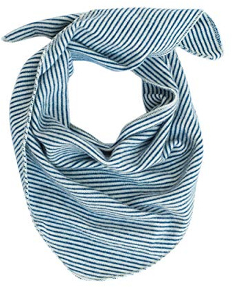 Lilano, Baby Ringel - Foulard triangolare, 70% lana (kbT), 30% seta, 210 g/m² Marine/naturale Taglia unica