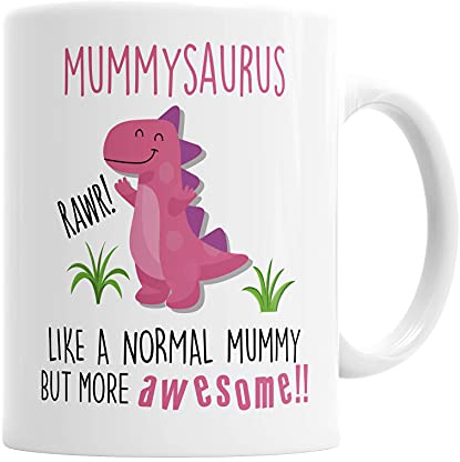 Mummysaurus Mug Mummy Dinosaur Cup for Fathers Day Birthday Christmas Funny Mug Present for Mum