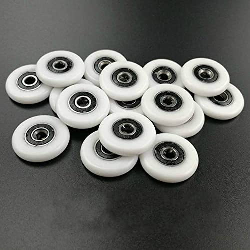 AFUDER 8pcs Porte Salle de Bain Couloir Roulette porte coulissante douche | Coulissant Porte de Douche Rouleau Diamètre Extérieur 19mm/20mm/22mm/23mm/25mm/27mm Roulement Alésage 5mm