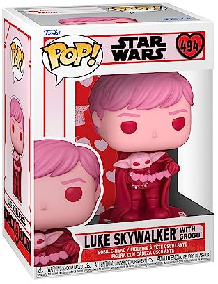 Funko Pop! Star Wars: Valentines - Luke Skywalker & Grogu (The Child, Baby Yoda) - The Mandalorian - Vinyl-Sammelfigur - Geschenkidee - Offizielle Handelswaren - Spielzeug Für Kinder und Erwachsene