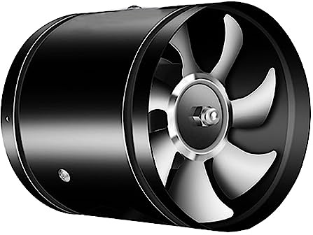 Ventilateur d'extraction de fumée de 150 mm, 200-600 m³/h, silencieux pour la maison, la cuisine, les toilettes, les greniers, les serres, noir