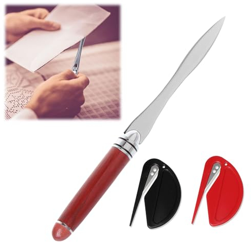 Brieföffner,Letter Opener Metall,3pcs Kuvertöffner Slitter,Tragbar Kartonöffner,Mini Box Cutter,Metall Brieföffner Messer,Briefumschlagöffner Messer,Letter Opener,Für Pappe, Papier, Schachtel