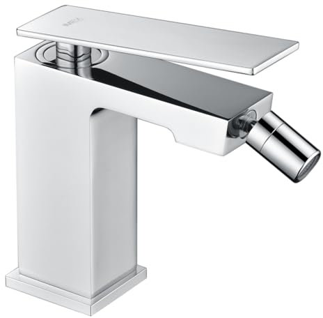 MICE - Robinet mitigeur pour bidet en laiton - Robinetterie WC pour eau froide/chaude argentée - BDP048-2