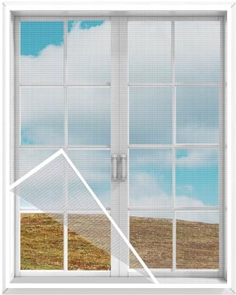 Fly Screen Roof Window 55x135cm White Insect Protection Window Mosquito Net Mosquito Net Window Access Opening for Reaching Through Roof Window