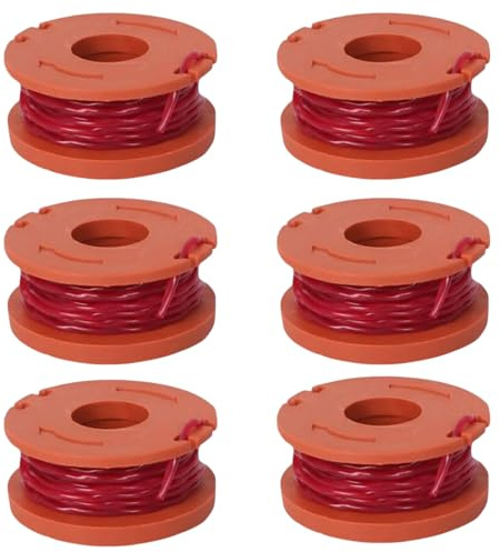 6 PCS Trimmer Spool Line Compatible with Qualcast Worx CGT183A CGT18LA1 WG180 WG150 WG152 WG153 WG163 WA0010, WA0004 Spool Line
