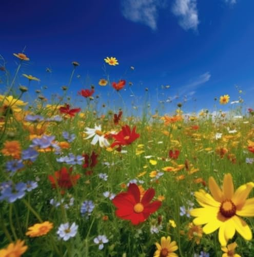 100% Miscela di semi di fiori selvatici. Piante annuali del prato che attirano api e farfalle.