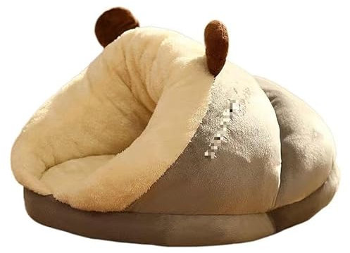 Hundebett mit Bezug, Höhle, Hundeversteck, Hundeschlafplatz, Hundehöhlenbett, Anti-Angst, rutschfest, waschbar, winddicht, warm, weich, ideal for Welpen und mittelgroße Hunde, Haustierbett, Hundebetth