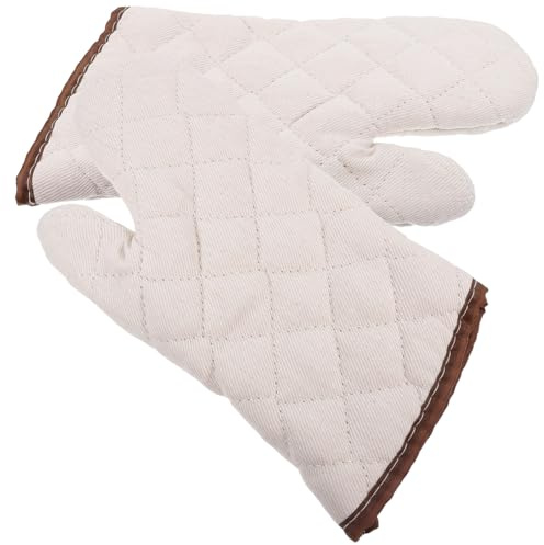 MAGICLULU Grey Oven Gloves Heat Resistant Cooking Gloves Insulated Kitchen Mitts Anti-scald Protection for Baking Microwave Pot Handle Lightweight One Size Fits All