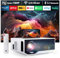 Neuer Beamer,4K-Unterstützung 5G WiFi projektor mit 20000 Lumen 300 Display Am Abend Outdoor Beamer Heimkino, kompatibel mit Smartphones/TV-Stick/PS5 /USB
