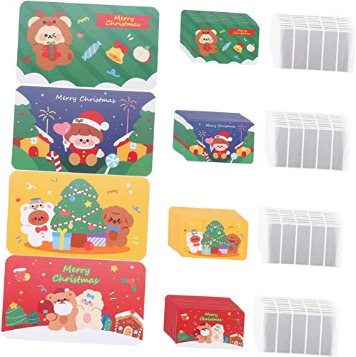 DIYEAH 1 Set Weihnachts Rubbelkarten Feiertagsetiketten Aufkleber Geburtstagskarte Belohnungsgeschenke Weiße Karten Weihnachtskarten Massendekor Streich Weihnachts Rubbelkarten