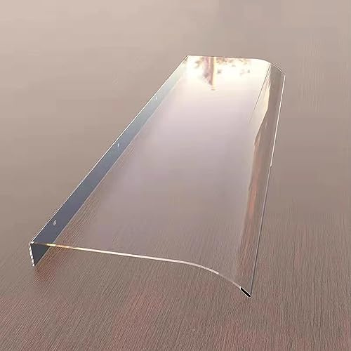 Tenda da sole a baldacchino in stile moderno per facciate di casa, con protezione UV, copertura trasparente per portico, copertura in policarbonato spesso 3,5 mm, dimensioni 50 x 350 cm/20 x 138 cm