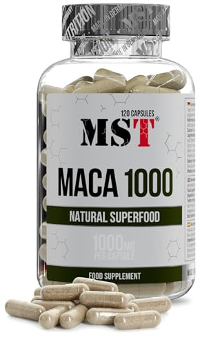 MST Maca 1000 mg hochdosiert – Maca Pulver aus Peru – rein pflanzlich – veganes Nahrungsergänzungsmittel – für Männer und Frauen – Made in Germany (120 Kapseln)